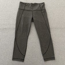 Athleta Chaturanga Cropped Capri Leggings Women's Small Heather Gray Yoga Gym