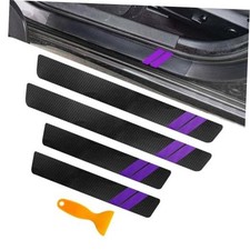 Car Door Sill Protector, Car Door Edge Guards, Carbon Fiber Auto 4PCS Purple