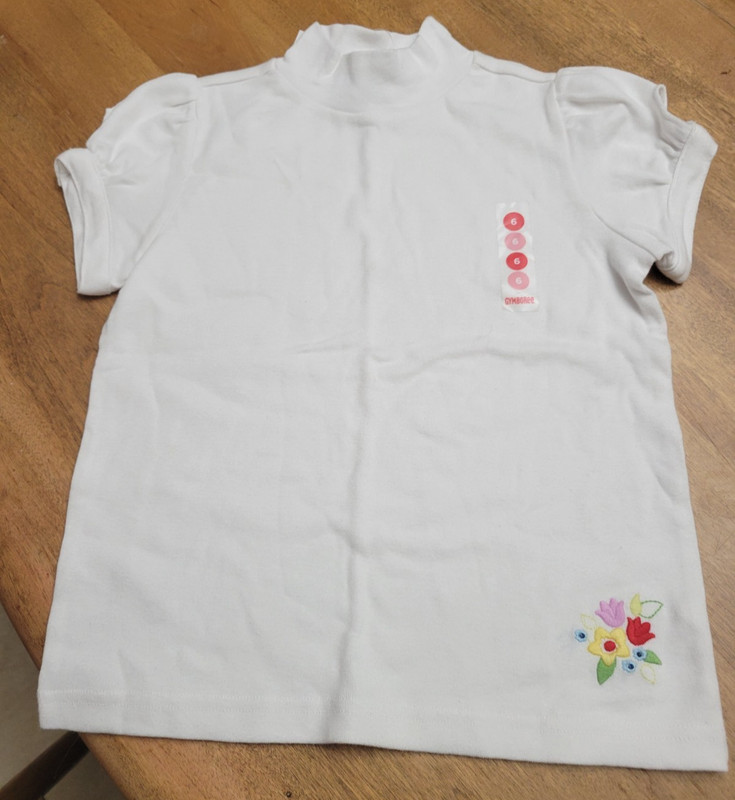 Gymboree Wish You Were Here White Top, Size 6, NWT, 2007