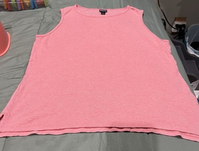 Patagonia Worn Wear Tank Top Womens MediumPink White Striped Hemp Organic Cotton