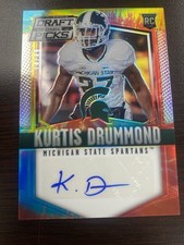 Kurtis Drummond 210 2015 Panini Prizm Draft Picks Tie Die Prizm Auto RC /49