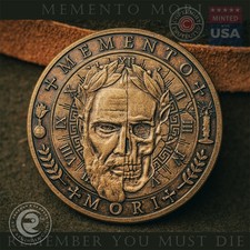 Memento Mori Coin  EDC Reminder Coins  Daily Stoic Coins  Worry Medallion