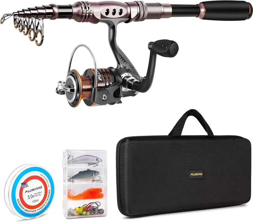 Portable Carbon Fiber Fishing Rod and Reel Combo - Great for Sea and Freshwater - Image 3 of 4