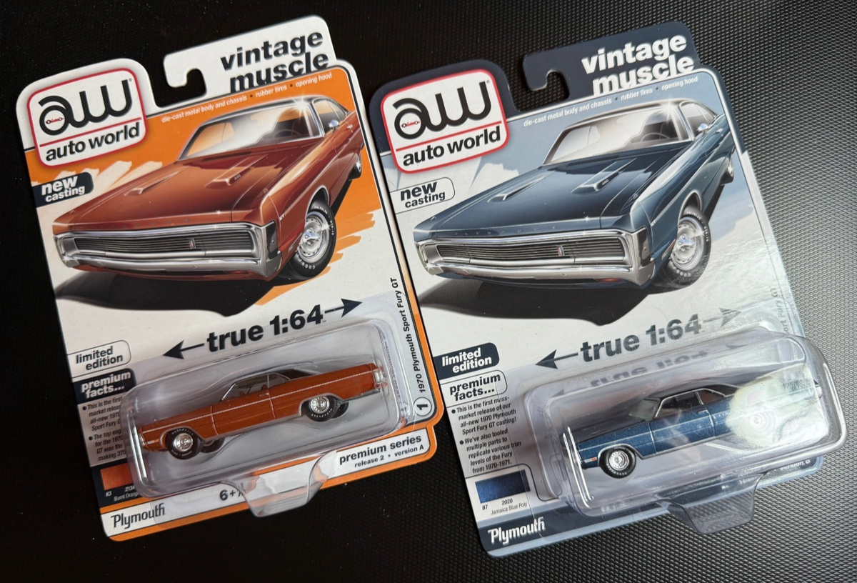 1970 Plymouth Sport Fury Set Burnt Orange Jamaica Blue Poly Auto