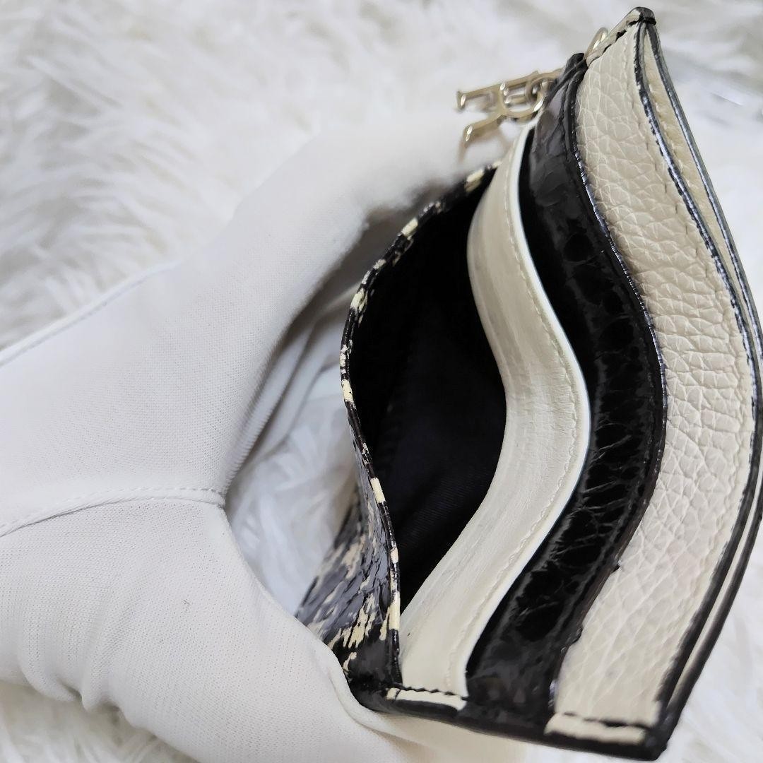 Dior Python MIX Card Case Silver Metal Leather Ex… - image 7
