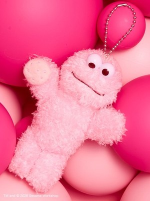 Sesame Street Plush Charm Cookie Monster Pink Friends | eBay
