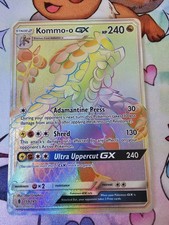 Pokemon TCG Kommo-o GX SM Guardians Rising Secret Rare Karte 159/145 N/M