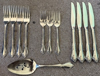 Lot of 12 Wm A Rogers Oneida LTD Mansfield Amadeus Deluxe Stainless Flatware EUC