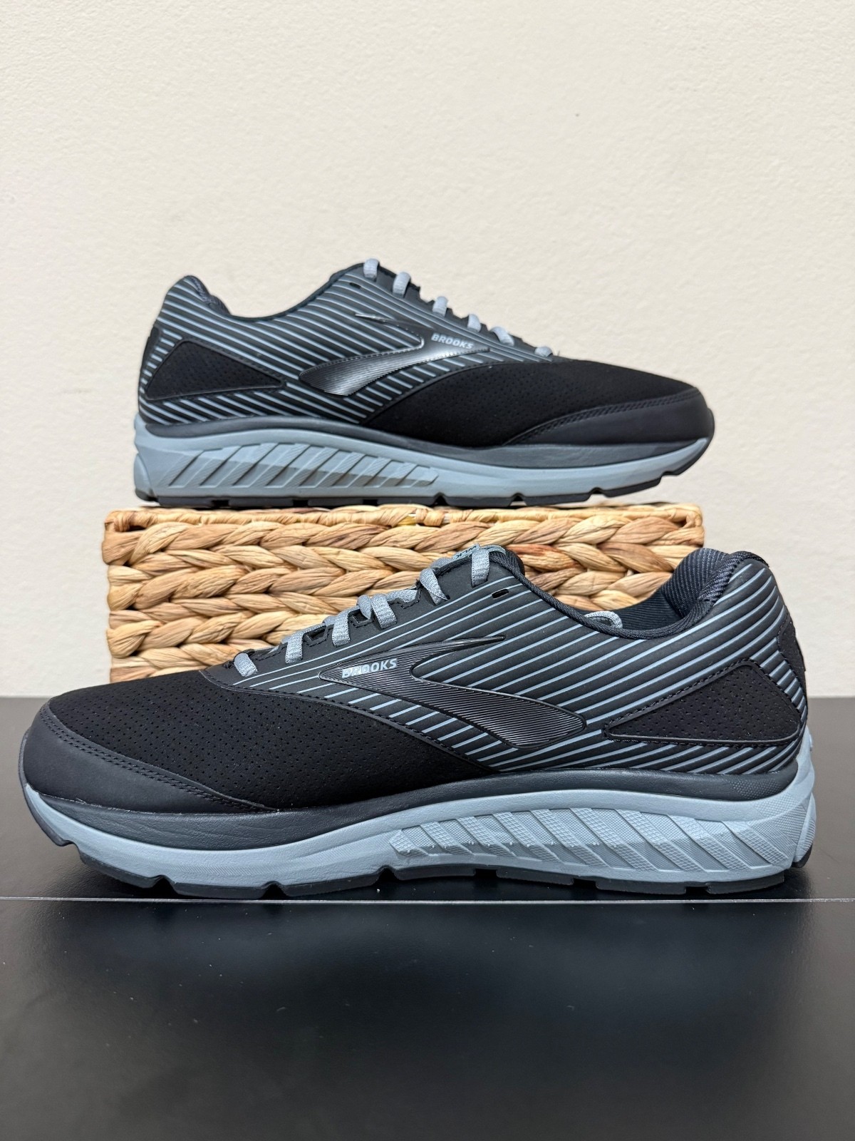 Size 12 - Brooks Addiction Walker Suede Wide 2E “Black” image 2