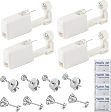 Self Ear Piercing Kit,Disposable Ear Piercing Gun with 2Mm Cubic Zirconia Stud,F