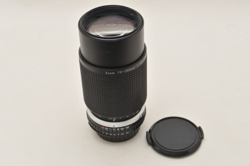 Nikon 75-150mm f3.5 Series E AI-S manual focus zoom lens, caps, tested - REK70