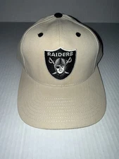 Vintage Raiders Hat Beige Twins Enterprise NFL Snap Back Cap New Without Tags