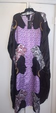 Goddess , Winlar long kaftan women satin dress one size Multi Colors