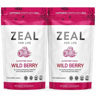 #ad Zeal For Life Nutritional Energy Drink Wild Berry Flavor 14.8 Oz 2 BAG $119.00