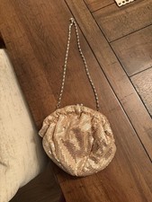 Borsa da sera pochette con paillettes Carpisa con tracolla a catena oro