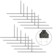 Pack of 24 Metal Halloween Tombstone Stakes Heavy Duty T-Shaped for Graveyard...