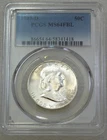 1952-S Franklin Half Dollar PCGS MS64 98% FBL Frosty White PQ New Holder #CB14T