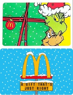 McDonalds Gift Card Grinch + A Gift That's Just RIght 2025 No Value $0