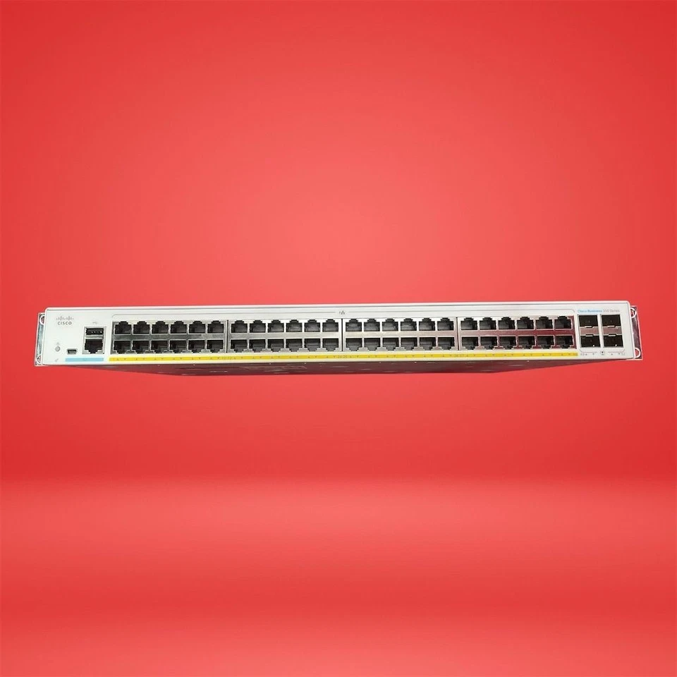 Cisco CBS350-48P-4G Rack Mountable 48-Port Gigabit Ethernet Network Switch - Image 3 of 4