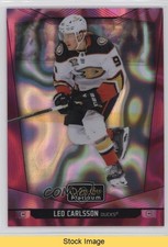 2024-25 O-Pee-Chee Platinum Pink Magma Leo Carlsson #138 READ 19bn
