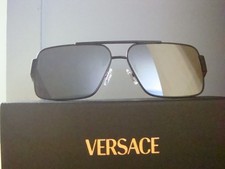 VERSACE SUNGLASSES MODEL VE2290 MATTE BLACK WITH DARK GREY/SILVER MIRROR LENS