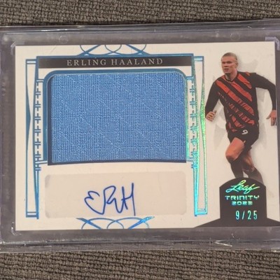 Leaf 2023 Trinity Erling Haaland Auto Game Used Memorabilia AM-EH1 9/25 Man City