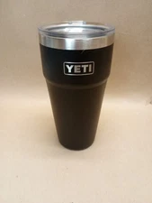 YETI 26 oz Black Rambler Tumbler Stackable Cup with Lid ( NO STRAW )
