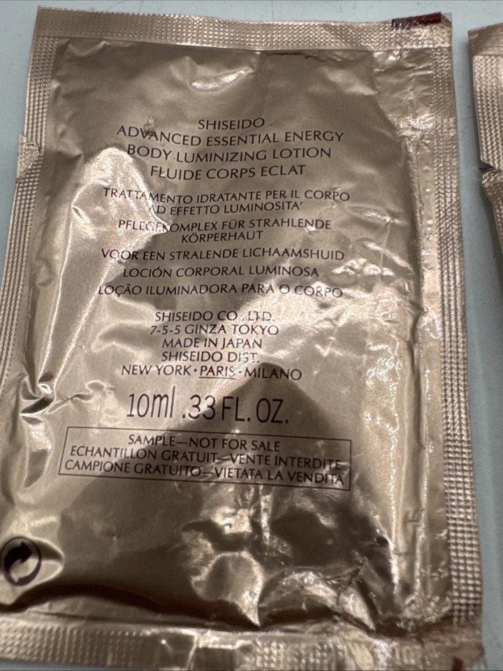 Set Of 10 Shiseido Advanced Essential Energy Body Luminizing 10ml Discontinued - Image 4 of 4