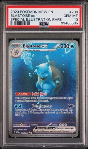 Pokémon Blastoise ex 200/165 PSA 10 Sv: Scarlet & Violet 151 Holo