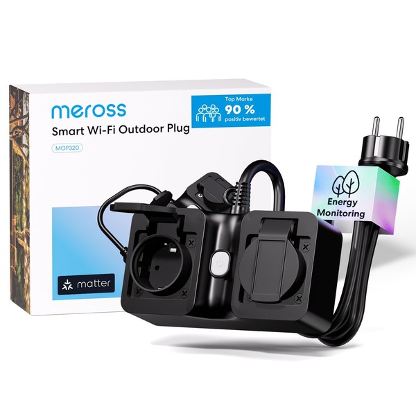 Outdoor Steckdose Wlan Smart Strommessung IP44 Garten Terrasse 16A 1,5M-image