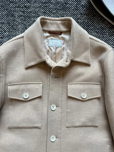 Brunello Cucinelli Cashmere Shirt Jacket, Double Face, Size 48 (medium). $10,950 image 4