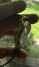 Fossil Authentic Vintage Dress Quartz Gold Tone Roman Dial Brown Leather 30m