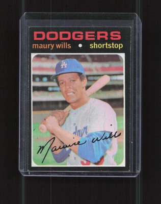 1971 Topps 385 Maury Wills Blank Back Error Rare