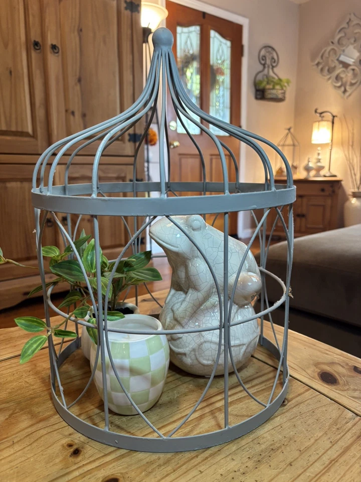 Керамическая лягушка с трещинами глазурь на шар/мяч декор для дома или сада статуэтка 8 дюймов x 5 дюймов - Изображение 3 из 4