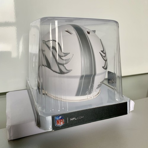 Denver Broncos 2016 Riddell NFL Mini Helmet SPEED ICE ALTERNATE - Very Rare New - Picture 5 of 16