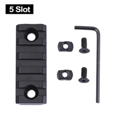 5 Slot 20mm Picatinny Rail Base M/ Lok Section Aluminum Adapter  Mount 2.17inch