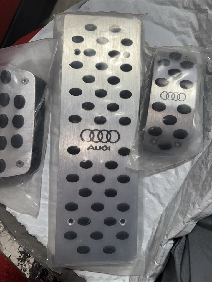 Audi S5 Brushed Stainless Pedal Cap - Brake And Foot Rest With Emblem True OEM - Image 2 of 4