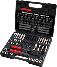 Thread Repair Thread Chaser Tool Set 49pcs Thread Cleaner Rethreading Master Kit