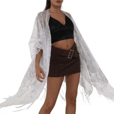 Sequined Sparking Capes Church Prayer Shawls Beaded Sequins Flapper Party Shawls