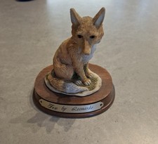 Leonardo Collection Fox On A Wooden Plinth