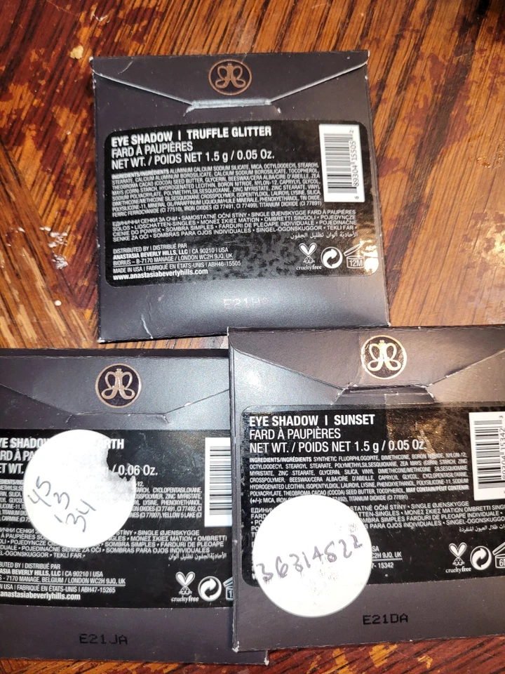 Lot Anastasia Beverly Hills Eye Shadow Single 6 Shades With 2 Compacts Nib - Image 4 of 4