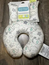 Dream Grow Travel Pillow And Snap Covers Baby Travel Car Seat Strap Covers New