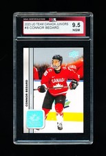 2023 UD TEAM CANADA HOCKEY 8 CONNOR BEDARD ROOKIE CARD KSA 9.5 NEAR GEM MINT