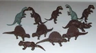 11 MARX Orig. Old  1950's DINOSAURS for Playsets