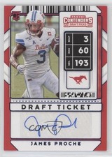 2020 Contenders Draft Picks College Ticket Blue Foil James Proche #234 Auto 0a6