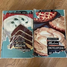 Rare 1955 Meta Givens Modern Encyclopedia of Cooking Vol 1 & 2 Cookbook