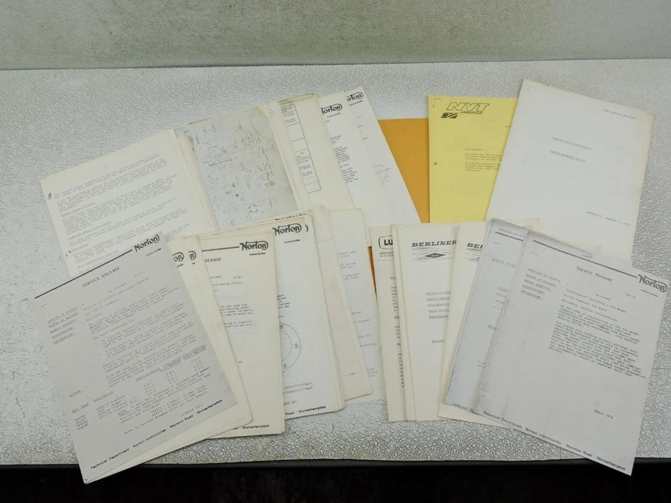 100+ boletines de lanzamiento de servicio de concesionario Norton de fábrica 750 850 Atlas Commando 663 Foto 3 de 4