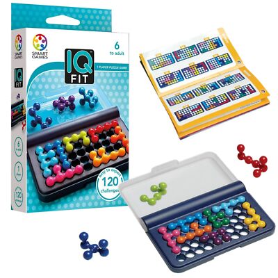 Smart Games - IQ Fit, Puzzle Game with 120 Challenges, 6+ Years Single