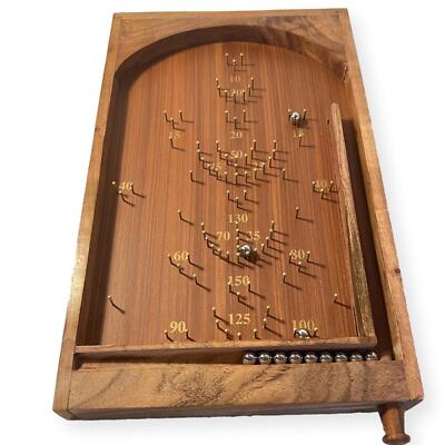 Classic vintage style TABLETOP PINBALL BAGATELLE GAME 40cm x 25cm