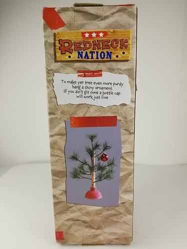 Redneck Nation Plunger Christmas Tree Holiday Novelty Office Gag Gift 15in Tall - Picture 4 of 7
